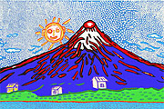 Kusama Yayoi Where the universe and human life are (Seven colors of Fuji)