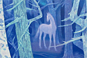 東山魁夷(新復刻画) 白馬の森(新復刻画)(41.5×61cm)