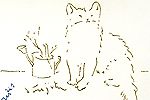 Fujita Tsuguharu (Leonard Foujita) A cat