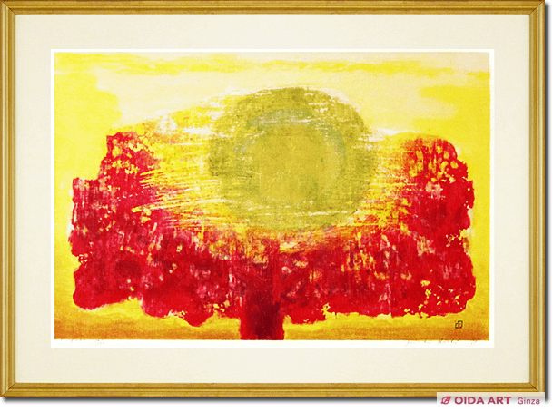 Hoshi Joichi The setting sun of a red tree