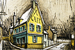 ベルナール・ビュッフェ 青と黄色の家