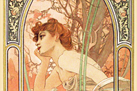 Mucha Maria Alphonse Evening dream from The Flow of Time of Four