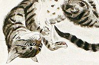Fujita Tsuguharu (Leonard Foujita) A Lying cat