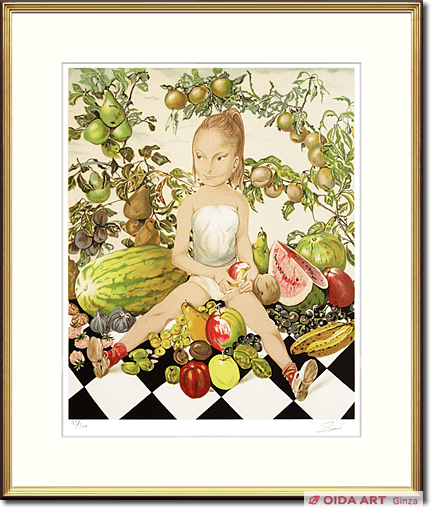 Fujita Tsuguharu (Leonard Foujita) Fruit and girl