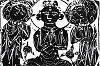 Munakata Shiko Buddha triad