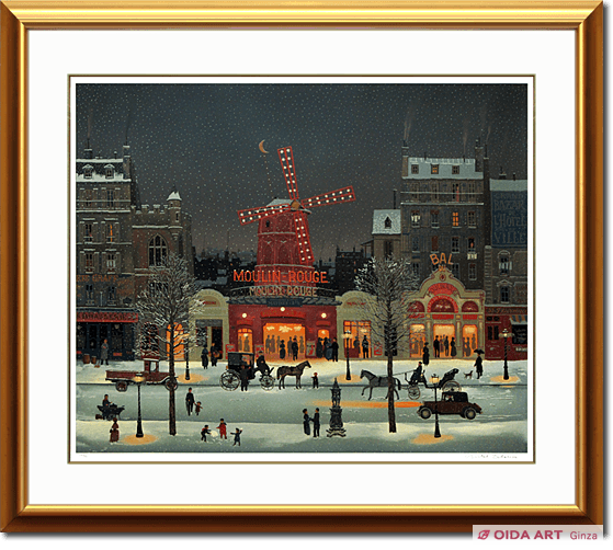 Michel Delacroix Moulin Rouge in snow