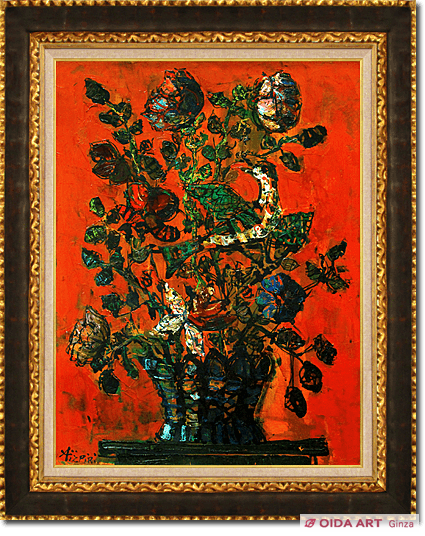 Aizpiri Paul  Bouquet in a red background