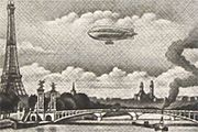 Hasegawa Kiyoshi Pont Alexandre III and the airship of France