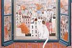 Delacroix Michel  Cat on window side