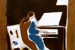 ブラジリエ モーヌの大将 "ピアノを弾く女性"