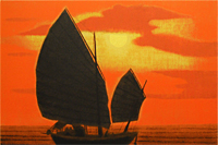 平山郁夫 海のシルクロード　中国帆船