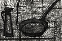 Bernard Buffet A frying pan and a pitcher from Looking for purity