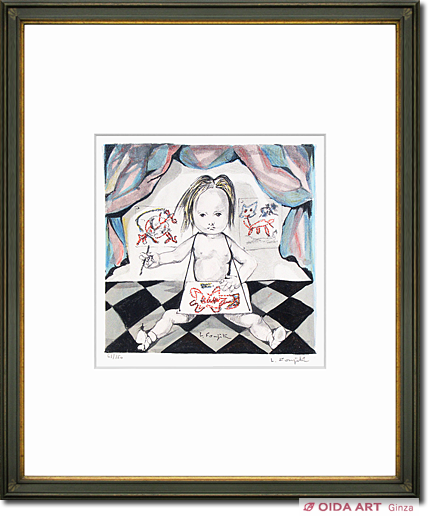 Fujita Tsuguharu (Leonard Foujita) Artist（Tartas version /signed）