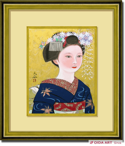 充実の品 小磯良平 舞子 芸者・肉筆・油彩・高級額装・手描き・kr59x