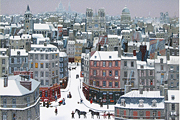 ドラクロワ 雪のパリの風景