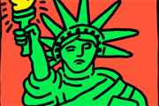 キース・へリング STATUE OF LIBERTY