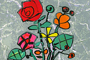 アイズピリ グレーの背景の花束