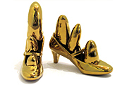 草間彌生(草間弥生) High-heel with strap ( GOLD )