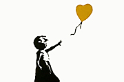 バンクシー GIRL WITH GOLD BALLOON