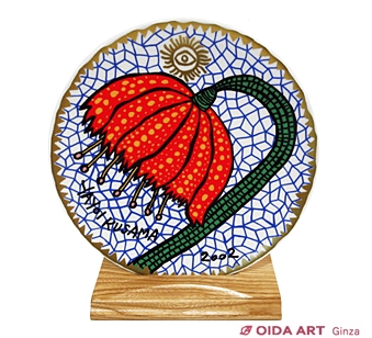 Kusama Yayoi Art Plate（RED FLOWER）