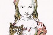 藤田嗣治 猫を抱く少女