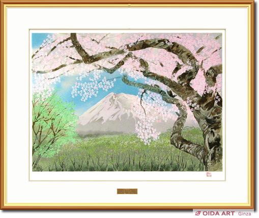 Nakajima Chinami Scenery of Mount Fuji and the cherry tree