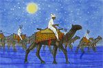 Hirayama Ikuo Desert Camel’s line in moonlight