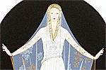 Erte June bride sweet veil gown