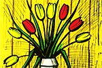 Buffet Bernard Red and yellow tulips