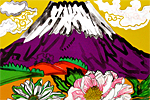 Kataoka Tamako Flowers and Mt.Fuji