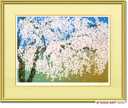 Nakajima Chinami A weeping cherry in Tenryuji Temple in the spring