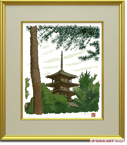 Hirayama Ikuo Five-storied pagoda in Horyuji Temple