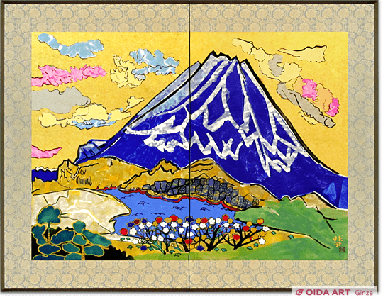 片岡球子 めでたき富士（大観山の富士） | 絵画など美術品の販売と買取 
