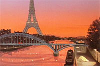 Delacroix Michel Eiffel Tower at dusk