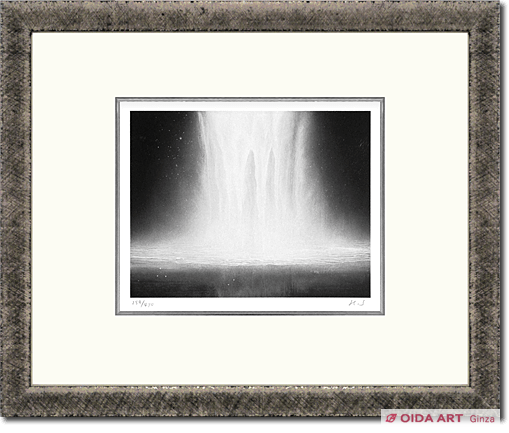 Senju Hiroshi Water fall on lithograph