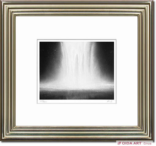 Senju Hiroshi Water fall on lithograph