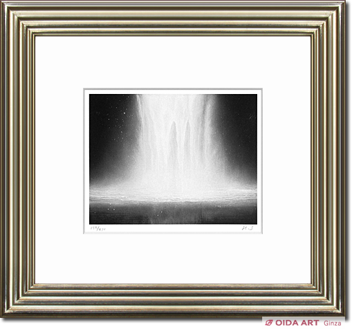 Senju Hiroshi Water fall on lithograph