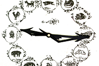 Munakata Shiko Twelve animals signs of the japanese calender (clock)