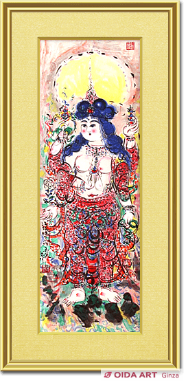 Munakata Shiko (lithograph) Sarasvati , the Goddess of Fortune