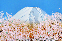 Nakajima Chinami Cherry blossoms in fine / Mt.Fuji