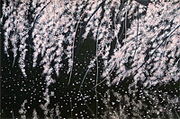 Senju Hiroshi  Night Cherry Blossoms in Chidorigafuchi Park