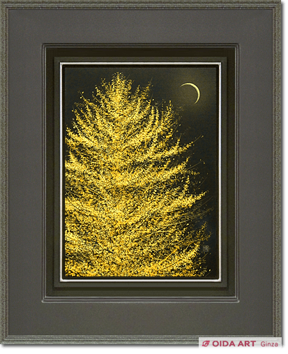 Senju Hiroshi Ginkgo under the moon