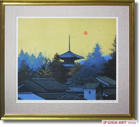 Senju Hiroshi  Scenery of morning at Horinji temple