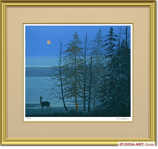 Senju Hiroshi Lake side in the moonlight