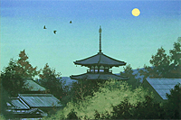 Senju Hiroshi  Full moon (Horinji Temple)