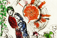 Chagall  Marc Soleil aux amourex