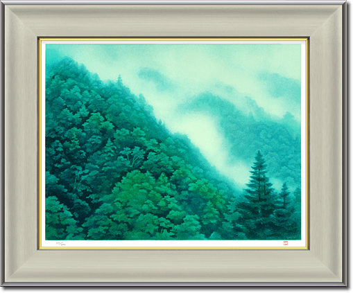 Higashiyama Kaii A mountain In summer with white clouds