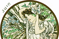 Mucha Maria Alphonse Art card  June