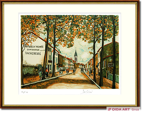 Utrillo Maurice  La Vacheresse, route National à Anse (Rhône)