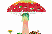 Murakami Takashi A master mushroom with dob in the strange forest